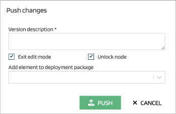 Push dialog