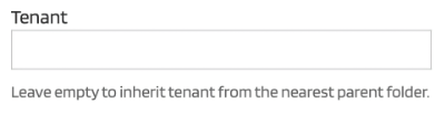 Inherited tenant hint on a subfolder