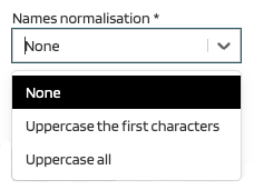 Names normalization Names normalization