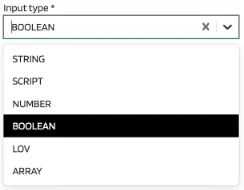 Input types